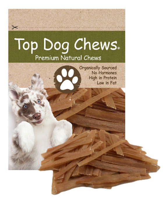 Top Dog Chews Flat Turkey Tendons - Made in The USA Large 1lb/16Oz Bag