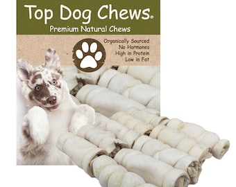 AMAZING DOG TREATS 6-inch Cow Tail Dog Treats, 12 count