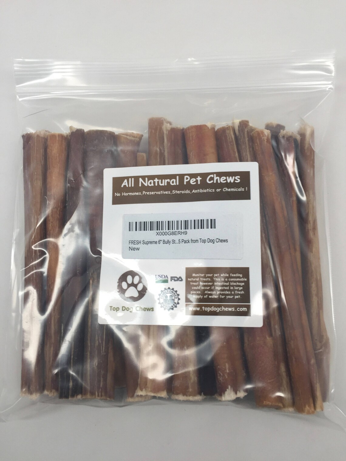 FRESH Premium 6 Bully Sticks 25 Pack From Top Dog Etsy