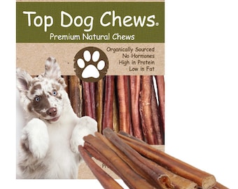Top Dog Chews THICK 12" Free Range Bully Sticks Pack of 12