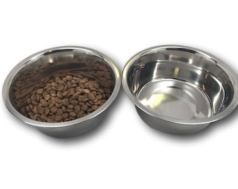 Stainless Steel Classic Dog Bowl Set, 2-Quart, 2 Bowls! …