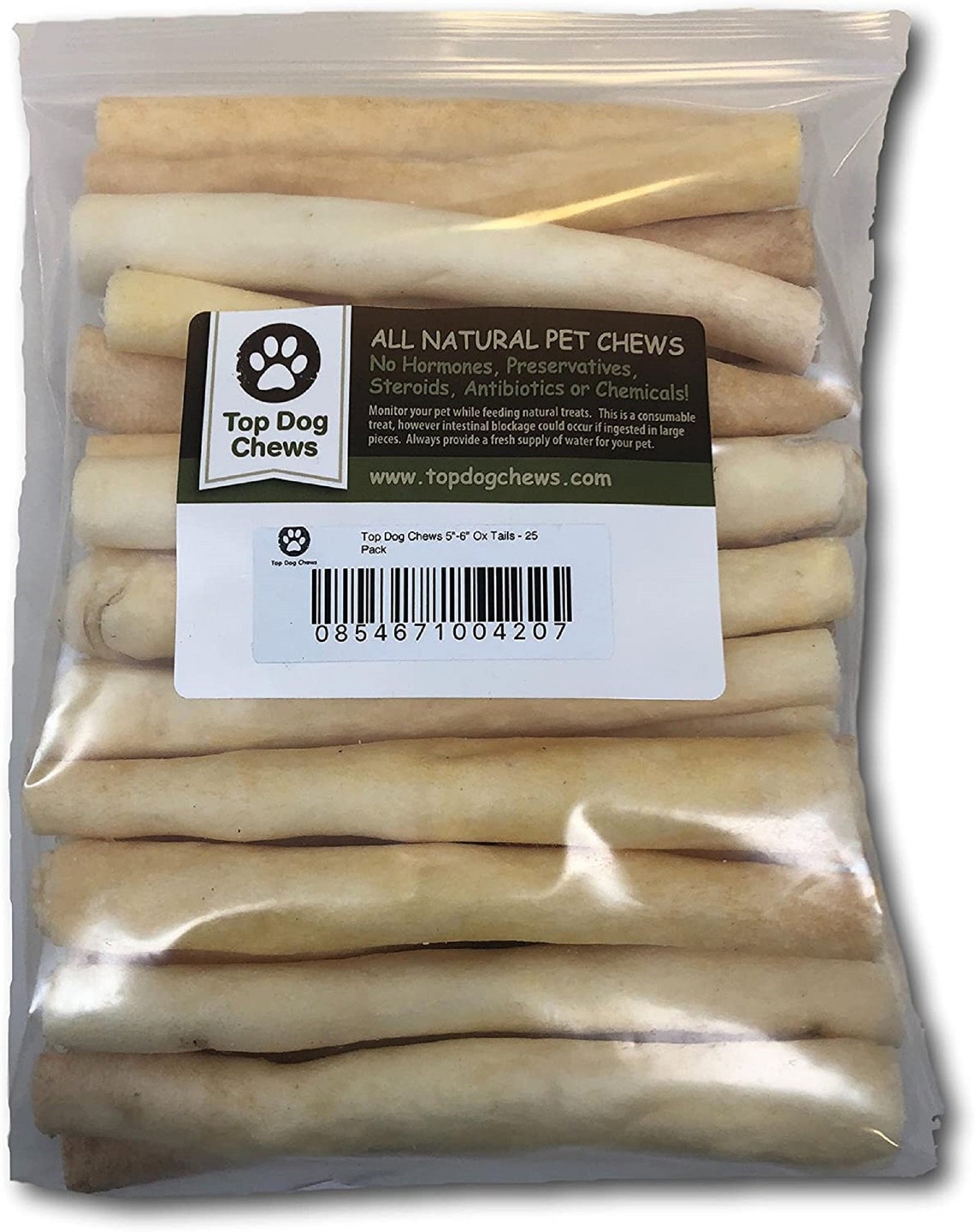 Top Dog Chews 56 Ox Tails 25 Pack Etsy