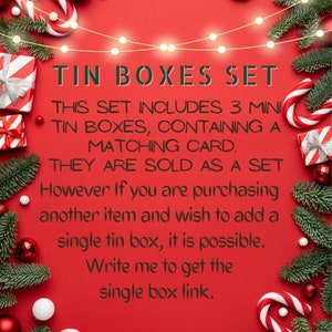 Steampunk metal box set, Mechanical tin, Personalized box, tin box mini Christmas gift, Christmas retro gifts for men, Merry Christmas gift image 3