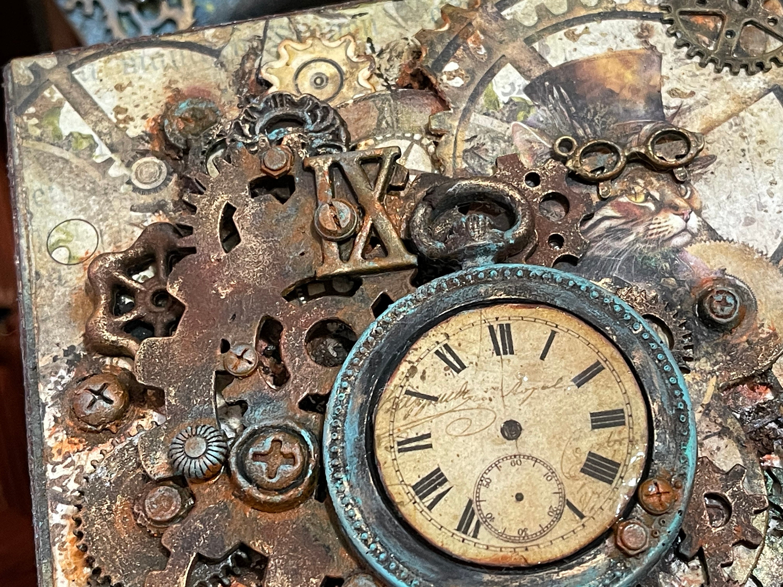Personalised Steampunk Box Mixed Media Customizable Wooden - Etsy