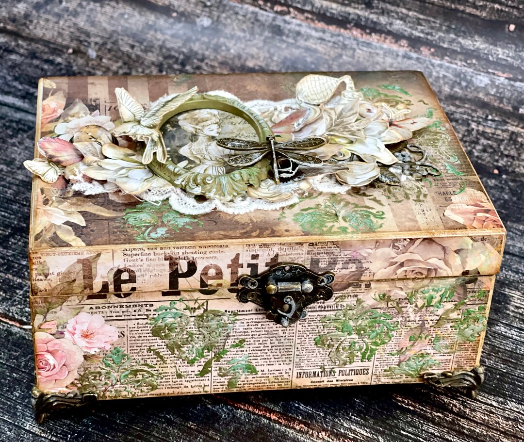 Shabby Chic Jewelry Box: Romantic Floral Memory Box - Etsy