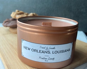 New Orleans, Louisiana - Pralinen Süßigkeit| Naturkerze| Soja-, Kokosnuss- und Bienenwachskerze | Karneval Kerze| Selbstfürsorge-Geschenk | Geburtstagsgeschenk |
