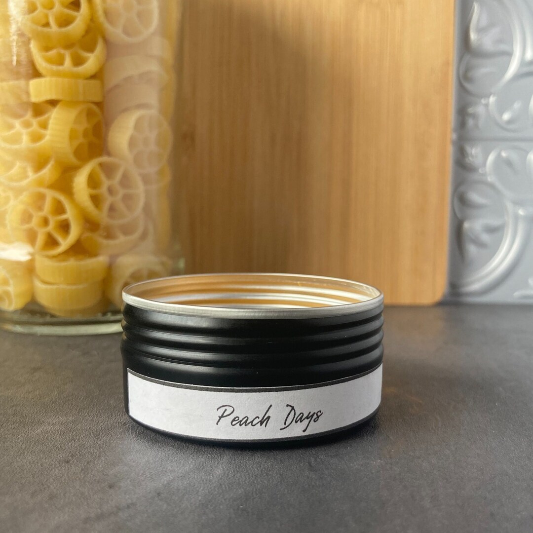 Brigham City, Utah Peach Days Scented Candle Wood Wick Candle Soy