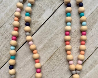 Colorful Beaded Lanyard, Teacher Lanyard, Nurse Lanyard, ID Badge Lanyard