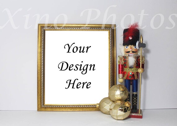 Holiday Gold Frame Mockup Frame Download Digital Gold Frame