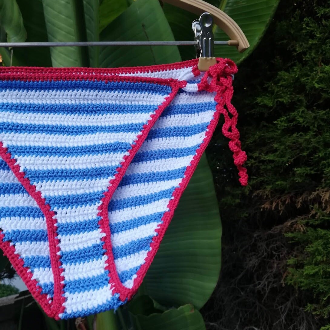 Boho Trinket Bikini, Embroidered Trim & Playful Print
