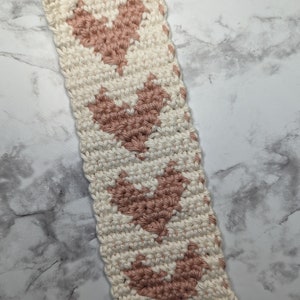 Heart bookmark crochet pattern heart for Valentine&#39;s Day bookmark crochet pattern digital download crochet bookmark pattern