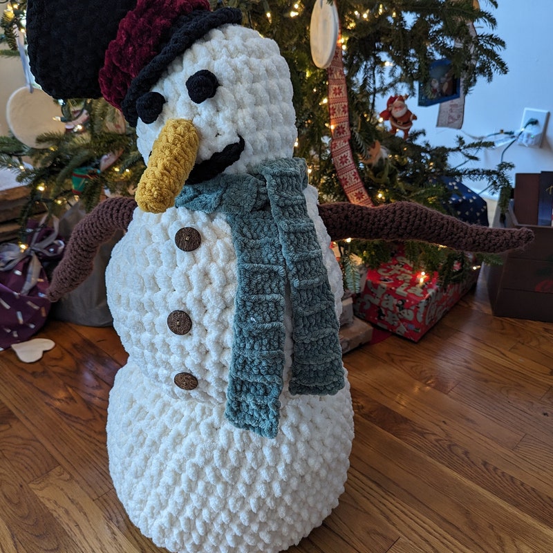 Large Crochet Snowman Pattern Etsy