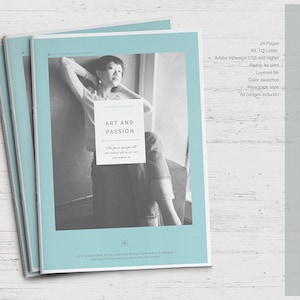 Portfolio Print Template | Cyan Proposal | InDesign Template