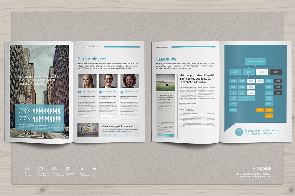 Proposal Print Template | Indesign Template - Etsy, image size:1160x772