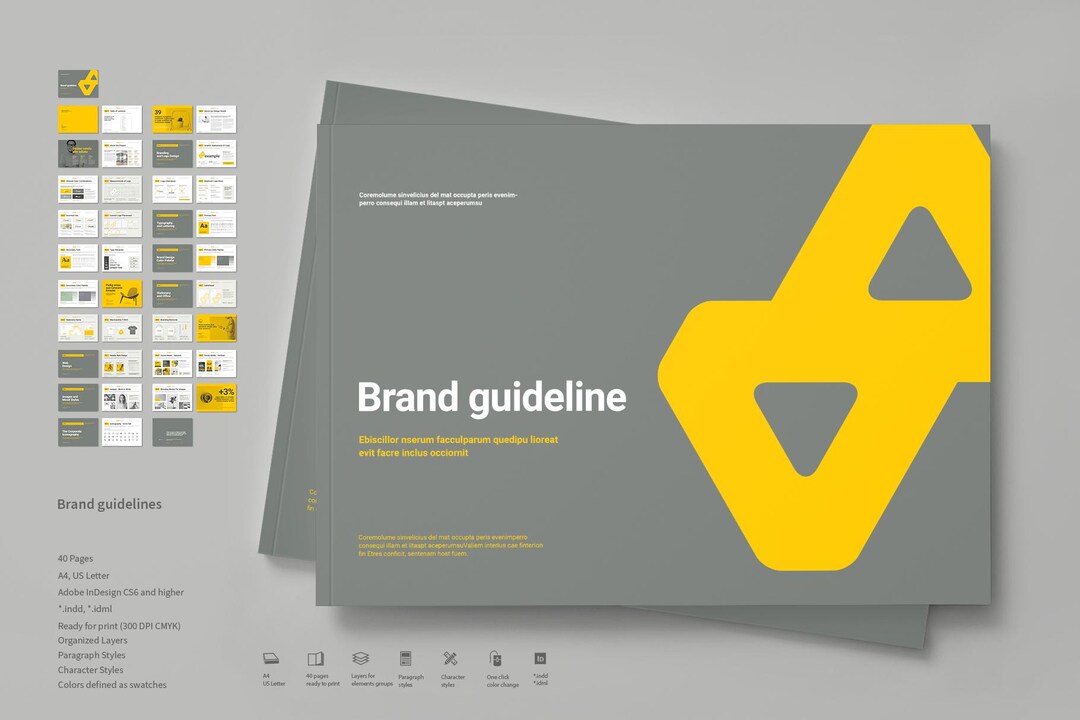 Brand Book | Brand Guidelines | Corporate Identity | Indesign Template ...