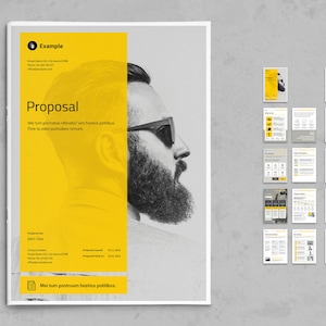 Modello di stampa per proposta commerciale / Modello InDesign / Modello Word