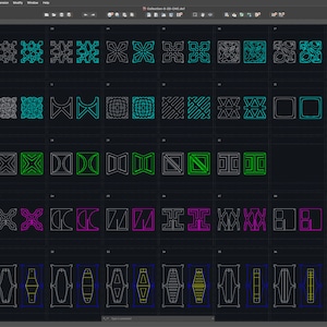 Digital, Stage Decor Collection / 3D-2D Modular Panels. For CNC and 3D Printer, Dxf and Stl Formats, 36 PCS