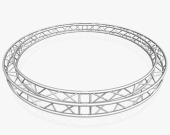 Circle Square Truss - Full diameter 400cm, 3d model