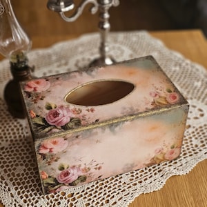 Großer Taschentuchbehälter für 200-230 Taschentücher mit Deckel, Kleenex Serviettenspender 10,24 "x5,91"x5,31"