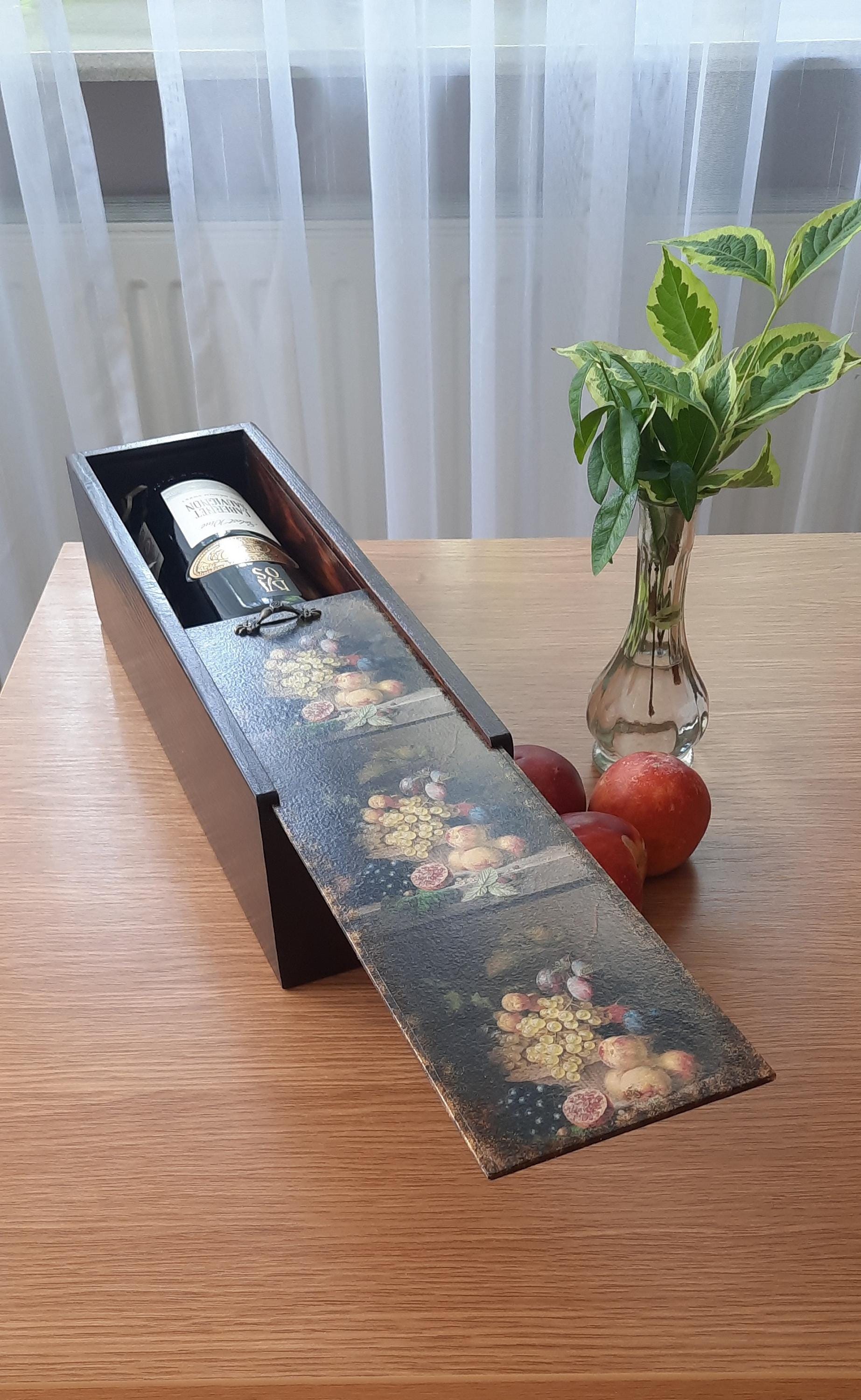 ヴィンテージスタイルの木製ワインボックス（コレクター向けワイン用