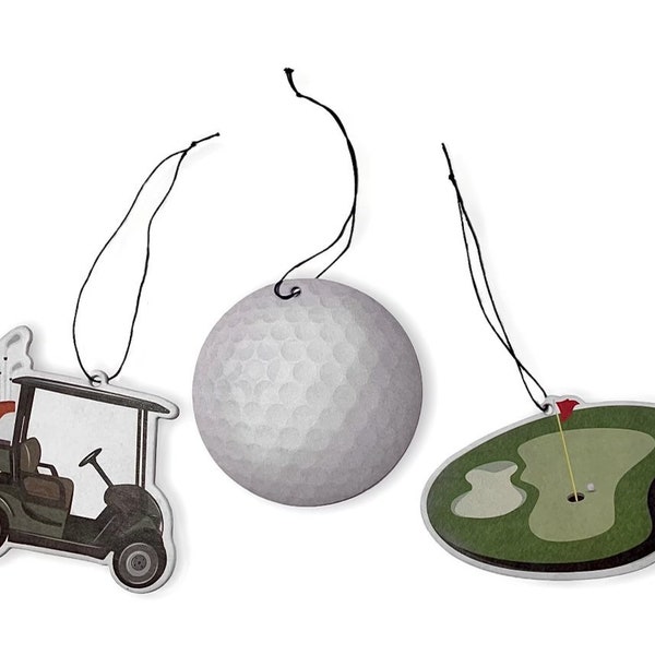 Golf Gift, Fresh Fairways, Golf, Air Fresheners (3 Pack) Golfing gift for men or women