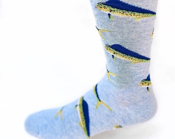 Fish Socks, Bass Socks, Fishing socks, Fisherman socks, Men's Socks, Fishing gift, Fishy Feet