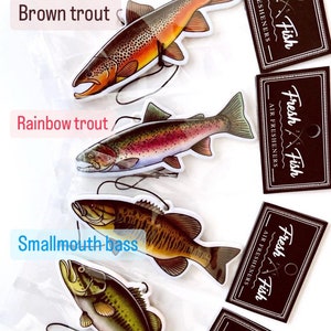 Fishing gift, Air Fresheners, fish, Fresh Fish Fisherman, Gifts for him, Outdoors, Fishing 3 PACK!