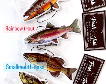 Fishing gift, Air Fresheners, fish, Fresh Fish Fisherman, Gifts for him, Outdoors, Fishing 3 PACK!