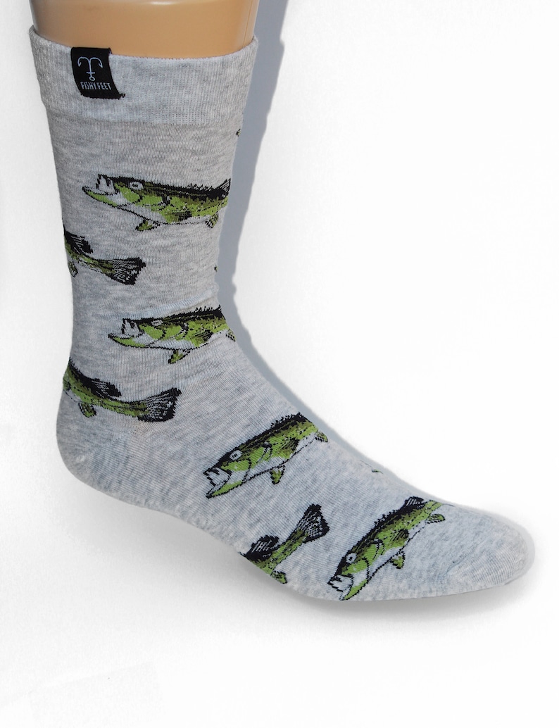 Fish Socks Bass Socks Fishing Socks Fisherman Socks Etsy