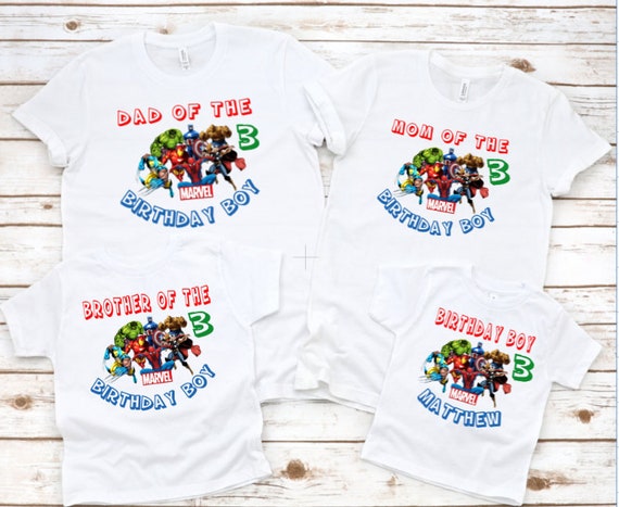 avengers birthday boy shirt