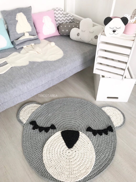 Kids Room Decor Nursery Girl Baby Play Mat Knitted