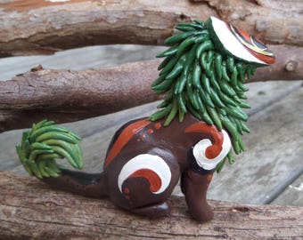 Forest Spirit Polymer Clay Sculpture Creature