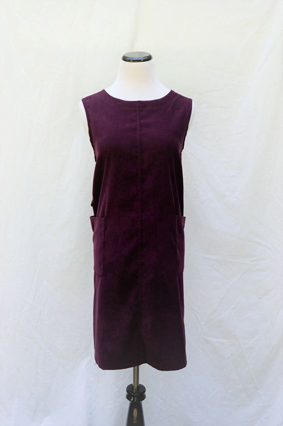 purple suede dress