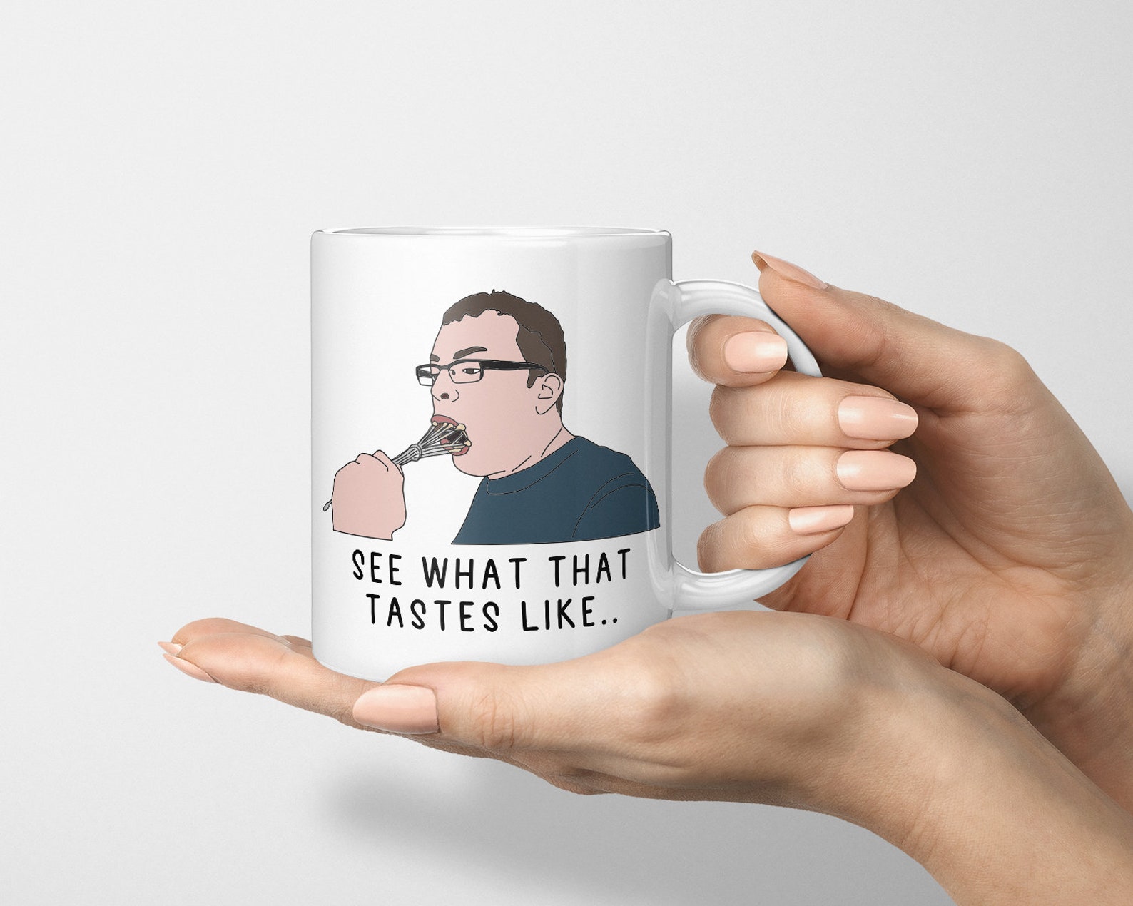 Come Dine With Me Whisk Mug Whisk Guy Meme Whisk In Mouth Etsy