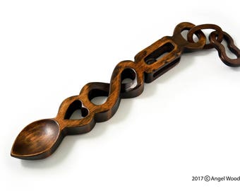 Love Held Safe to Infinity Welsh Love Spoon
