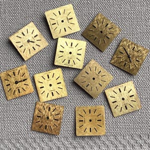 Watch faces, Vintage Dials, set 11 pc., Small Watch parts, Steam Punk art, Paired Dials