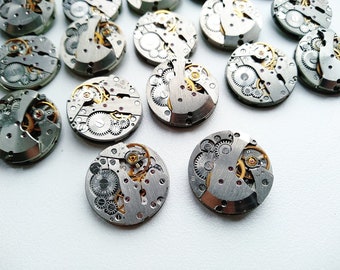 Watch Parts set 12 pc. Steampunk Movements Vintage Mechanisms Round 20mm