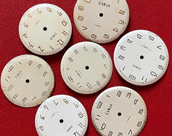 Esferas de reloj, esferas vintage, arte steampunk, juego de 7 piezas para relojes.