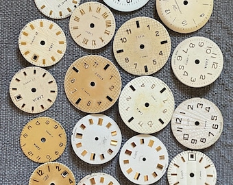 Watch faces Vintage set 18 pc. Paired Watch Dial, Steampunk art, Creative Project