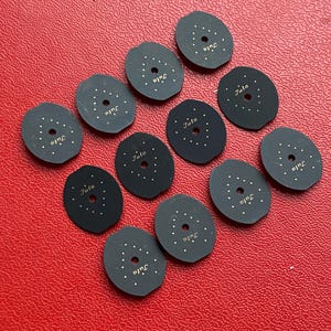 Lot of 12 Black Watch Dials, Vintage Watch Faces, Steam Punk Art