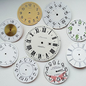 Wijzerplaten, Vintage wijzerplaten 9 st., Steampunk Horloge onderdelen, Sieraden maken, Foto&#39;s zijn Actueel