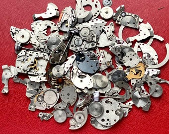 Watch parts, Cogs, Gears 59 gr., Wheels, Steampunk Jewelry making, Altered Art