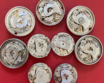 Uhrenteile 9-tlg., Automatik-Uhrwerk, Vintage Zahnrad, Schmuckherstellung