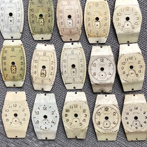 Esferas de reloj vintage Zvezda, 15 piezas. Piezas de reloj emparejadas, Steampunk.
