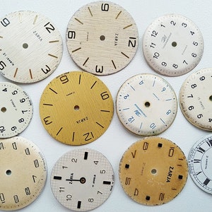 Watch faces , Vintage Dials , Steampunk art , Watch Parts 11 pc., Pairs , Craft tools