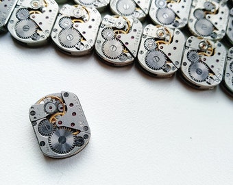 Movements Watch Parts - set 10 pc.  Vintage Mechanisms - Rectangular 16mm