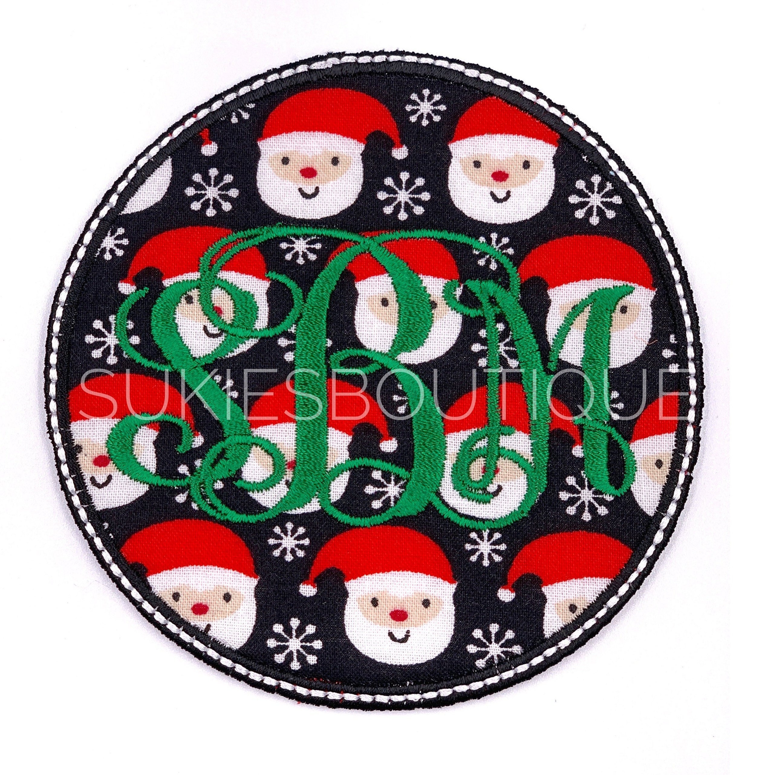 Christmas Elf with Stocking Applique Patch Iron on