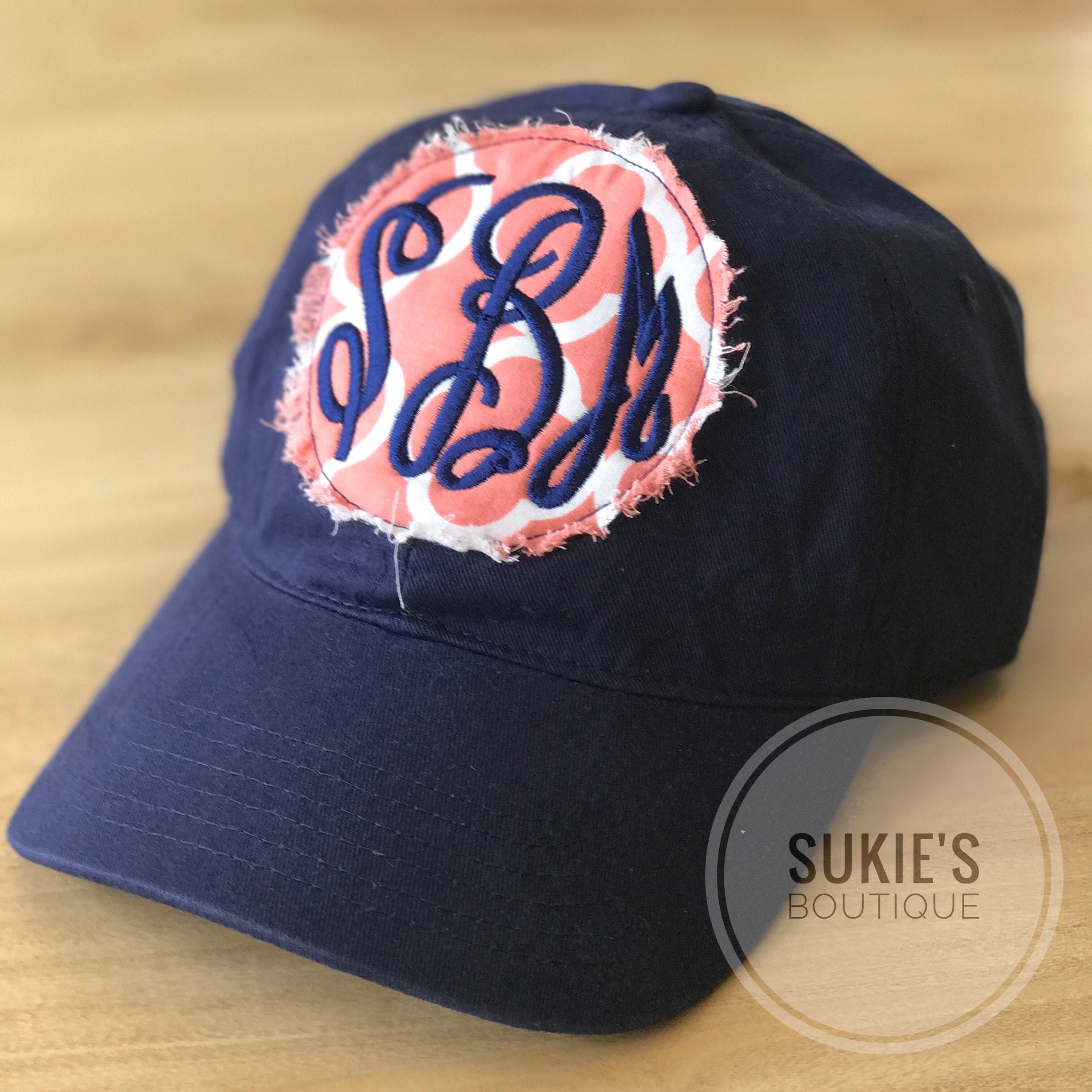 monogram ball caps