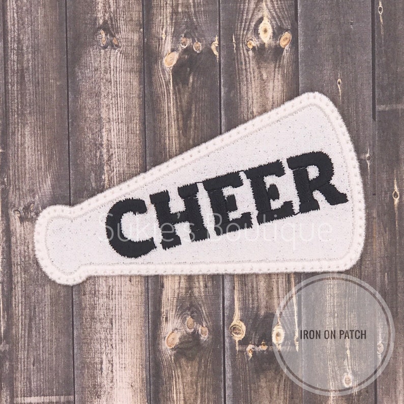Cheer iron on patch vine embroidered patch monogram patch Etsy