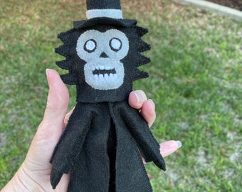 Mini Grief Doll, horror doll, creepy doll, gothic doll, handmade plushies, unique gift, felt rag doll, valentines day gift, made in USA